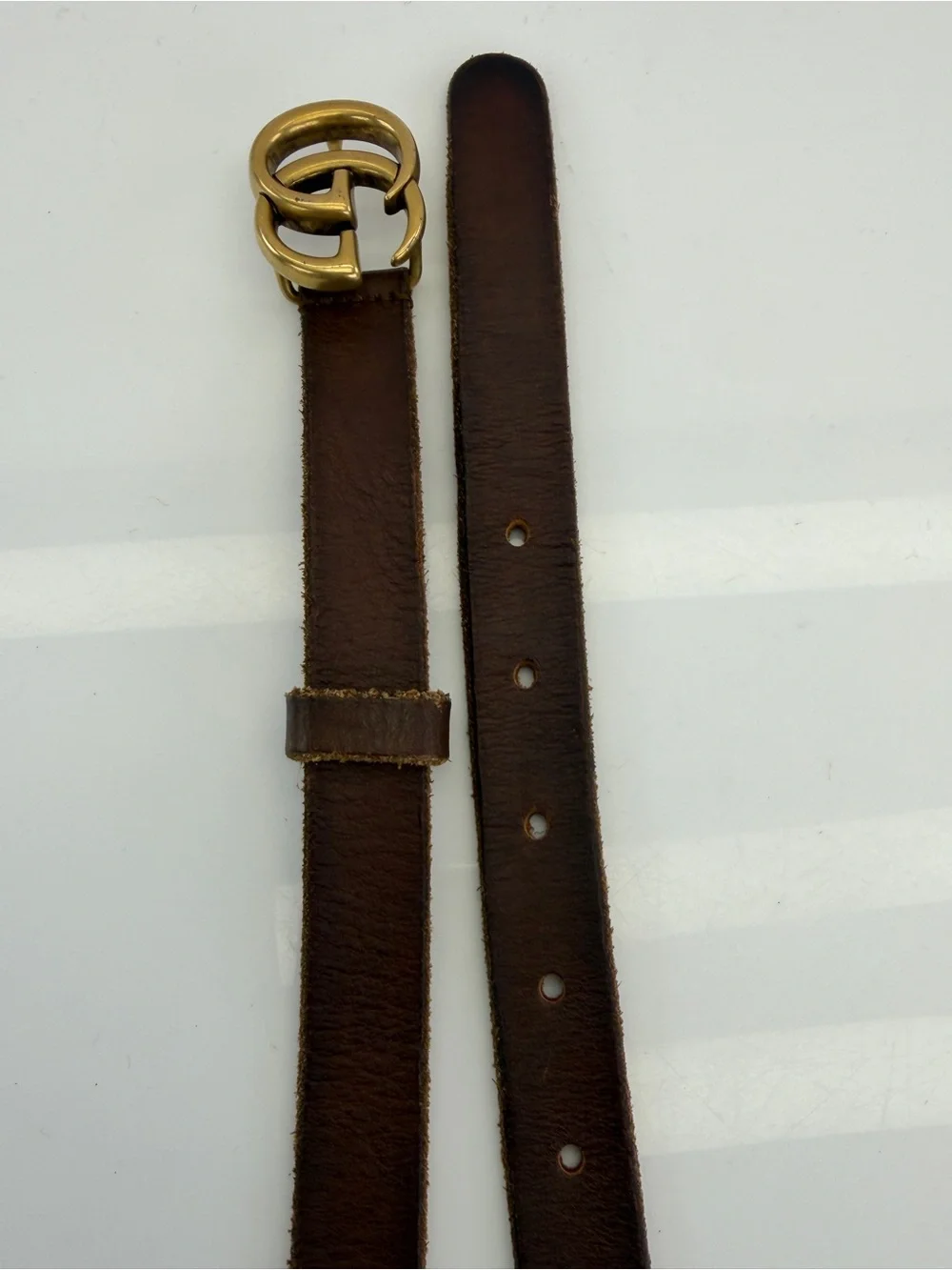 Gucci Marmont GG Slim Distressed Belt 409417 80/32
